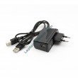AC Adapter (заместител) USB 10W 5V 2A (шуко) with USB TYPE A - TYPE A cable -